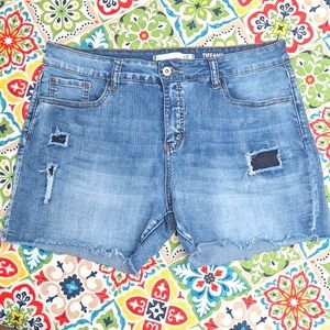 Size 16 distressed Jean shorts